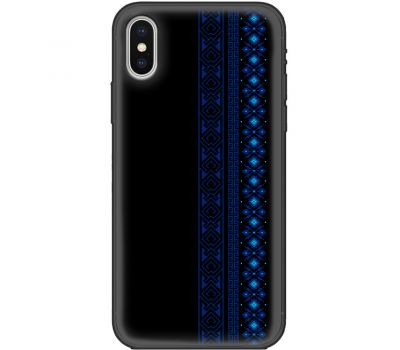 Чохол для iPhone X / Xs MixCase патріотичні синій колір вишиванки