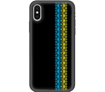 Чохол для iPhone X / Xs MixCase патріотичні синє-жовтий колір вишиванки