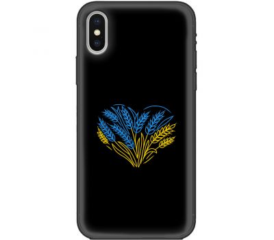 Чохол для iPhone X / Xs MixCase патріотичні синьо-жовта пшениця