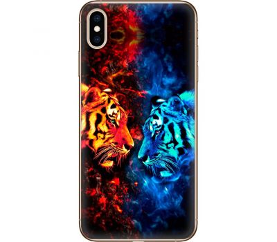 Чохол для iPhone X / Xs MixCase звірі два тигри