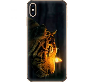 Чохол для iPhone X / Xs MixCase звірі тигр з метеликом