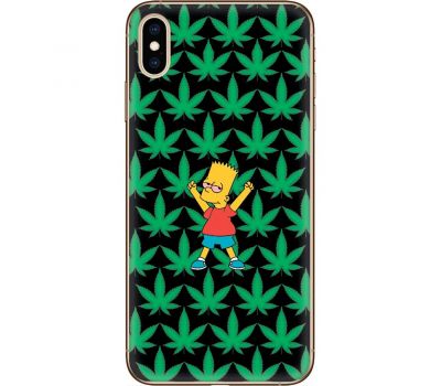 Чохол для iPhone X / Xs MixCase трава листя Сімпсон