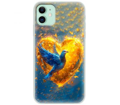 Чохол для iPhone 12 MixCase патріотичні серце та голуб