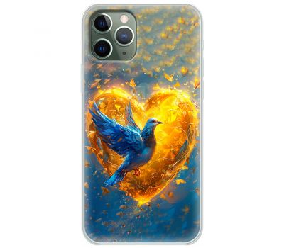 Чохол для iPhone 11 Pro MixCase патріотичні серце та голуб