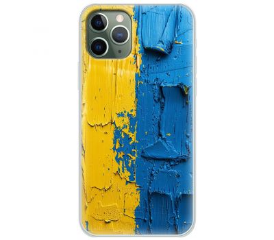 Чохол для iPhone 11 Pro Max MixCase патріотичні жовто-блакитна фарба