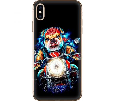 Чохол для iPhone X / Xs MixCase звірі бульдог байкер