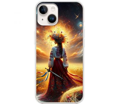 Чохол для iPhone 14 MixCase патріотичні жінка у вишиванці