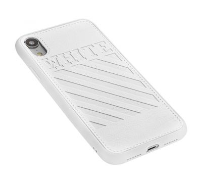 Чохол для iPhone Xr off-white leather білий 3449064