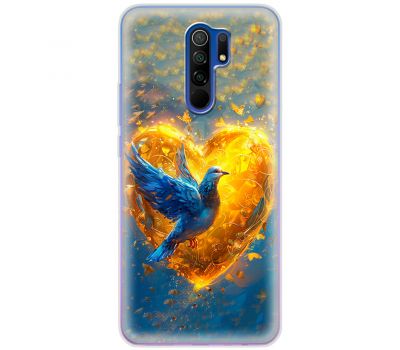 Чохол для Xiaomi Redmi 9 MixCase патріотичні серце та голуб