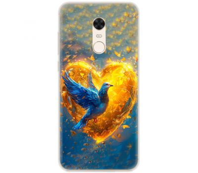 Чохол для Xiaomi Redmi 5 Plus MixCase патріотичні серце та голуб