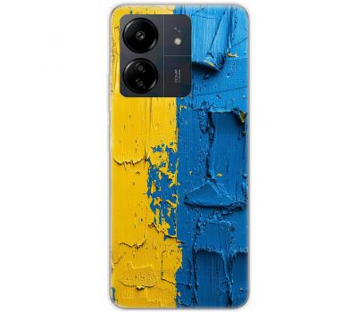 Чохол для Xiaomi Redmi 13C MixCase патріотичні жовто-блакитна фарба