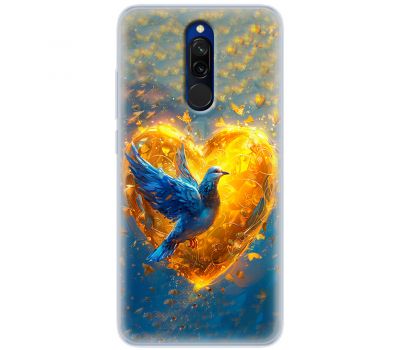 Чохол для Xiaomi Redmi 8 MixCase патріотичні серце та голуб