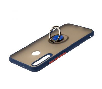 Чохол для Huawei P40 Lite E LikGus Maxshield Ring синій 3452093