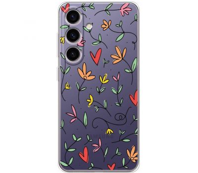 Чохол для Samsung Galaxy S24 Mixcase квіти квіточки - листочки