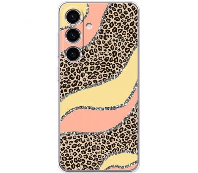 Чохол для Samsung Galaxy S24 MixCase Леопард жовто-рожевий