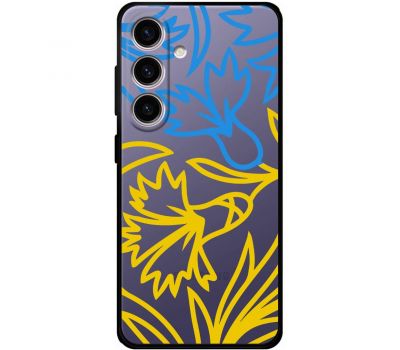 Чохол для Samsung Galaxy S24 MixCase патріотичні синє-жовта лілія