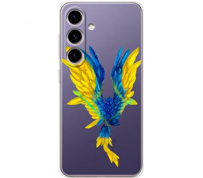 Чохол для Samsung Galaxy S24 MixCase патріотичні жовто-синій птах