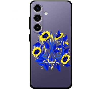 Чохол для Samsung Galaxy S24 MixCase патріотичні герб соняшники