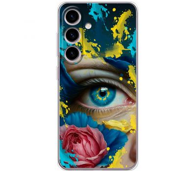 Чохол для Samsung Galaxy S24 MixCase патріотичні Синє жіноче око