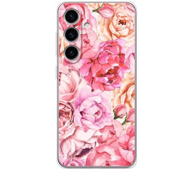 Чохол для Samsung Galaxy S24 MixCase квіти піони