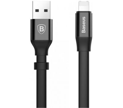 Кабель USB Baseus Lightning Nimble 2-1 micro/lightning 2A 0.23m чорний
