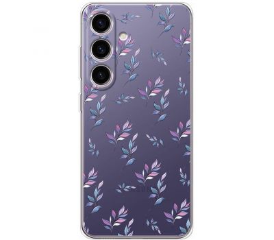 Чохол для Samsung Galaxy S24 Mixcase квіти патерн гілки з градієнтом