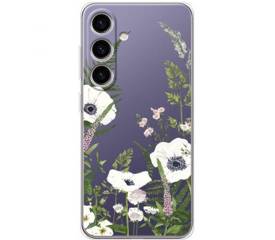 Чохол для Samsung Galaxy S24 Mixcase квіти білі квіти лісові трави
