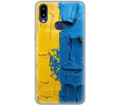 Чохол для Samsung Galaxy A10s (A107) MixCase патріотичні жовто-блакитна фарба