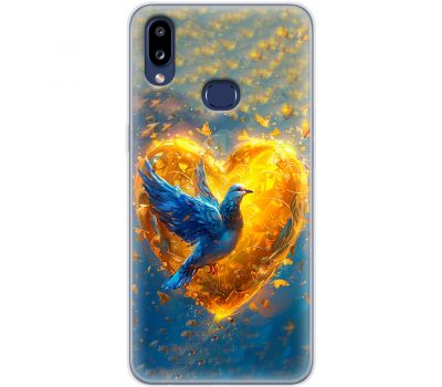Чохол для Samsung Galaxy A10s (A107) MixCase патріотичні серце та голуб