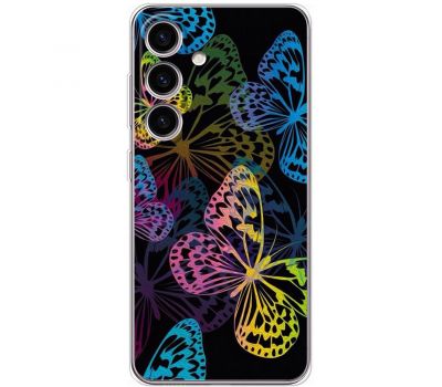Чохол для Samsung Galaxy S24 MixCase метелики неонові