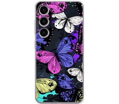 Чохол для Samsung Galaxy S24 MixCase метелики кольоровий мікс