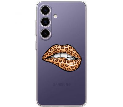 Чохол для Samsung Galaxy S24 MixCase Леопард губи