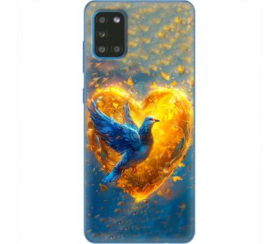 Чохол для Samsung Galaxy A31 (A315) MixCase патріотичні серце та голуб
