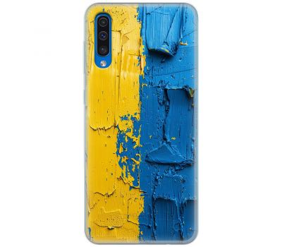 Чохол для Samsung Galaxy A50 / A50s / A30s MixCase патріотичні жовто-блакитна фарба