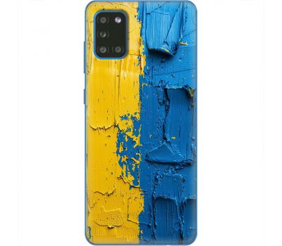 Чохол для Samsung Galaxy A31 (A315) MixCase патріотичні жовто-блакитна фарба
