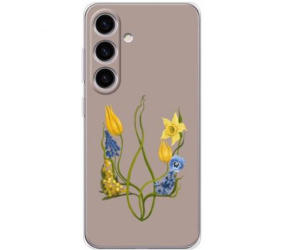 Чохол для Samsung Galaxy S24 MixCase патріотичні квіти у формі герба