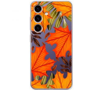 Чохол для Samsung Galaxy S24 MixCase осінь жовто-червоне листя клену