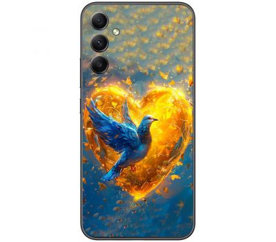 Чохол для Samsung Galaxy A25 MixCase патріотичні серце та голуб