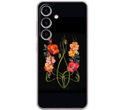 Чохол для Samsung Galaxy S24 MixCase патротичні Тризуб з квітів