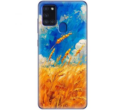 Чохол для Samsung Galaxy A21s (A217) MixCase патріотичні Хліб України фарбою