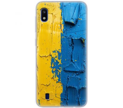 Чохол для Samsung Galaxy A10 (A105) MixCase патріотичні жовто-блакитна фарба