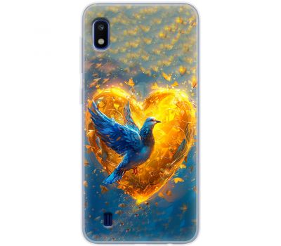 Чохол для Samsung Galaxy A10 (A105) MixCase патріотичні серце та голуб