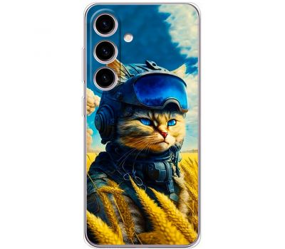 Чохол для Samsung Galaxy S24 MixCase патріотичні військовий котик