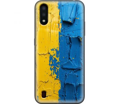 Чохол для Samsung Galaxy A01 (A015) MixCase патріотичні жовто-блакитна фарба