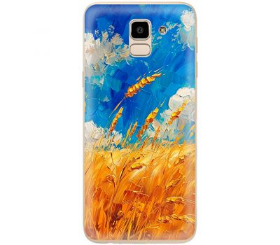 Чохол для Samsung Galaxy J6 2018 (J600) MixCase патріотичні Хліб України фарбою