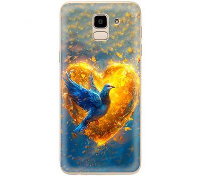 Чохол для Samsung Galaxy J6 2018 (J600) MixCase патріотичні серце та голуб