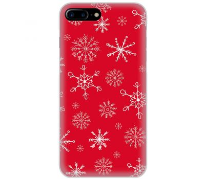 Чохол для iPhone 7 Plus / 8 Plus MixCase Новий рік паттерн сніжинки