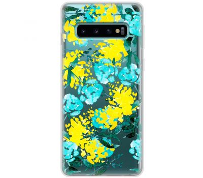 Чохол для Samsung Galaxy S10 (G973) MixCase патріотичні жовто-блакитні квіти
