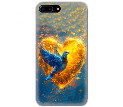 Чохол для iPhone 7 Plus / 8 Plus MixCase патріотичні серце та голуб