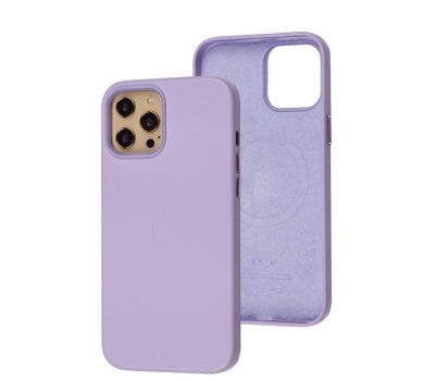 Чохол для iPhone 12 Pro Max Leather with MagSafe elegant purple